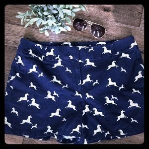 Loft Navy zebra Riviera shorts